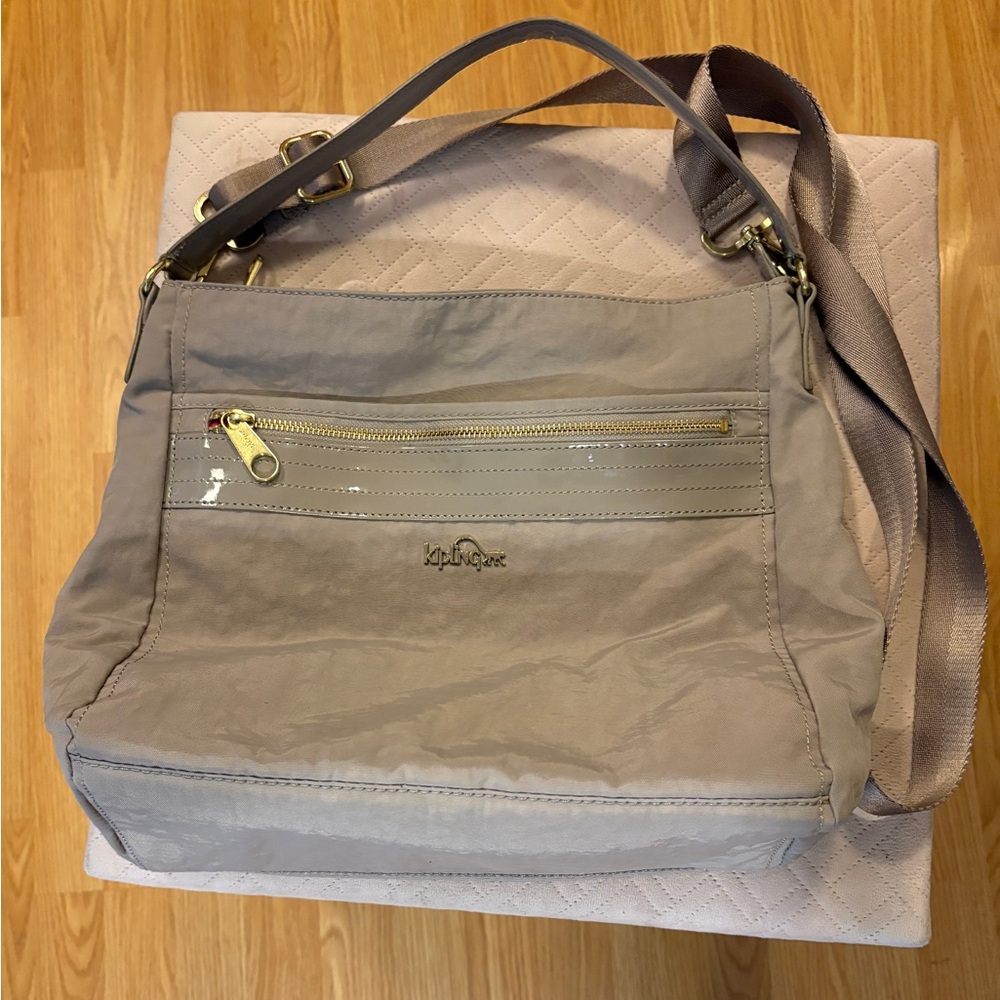 Kipling Taupe Shoulder/Crossbody Bag - 2 sets straps